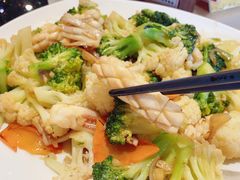 鲜鱿炒双花-丰食农家乐