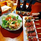火長·鳥耕作这家日料店的燒鳥肉串和啤酒太搭了