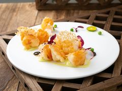 香煎鲜虾薄脆配青葱豆泥-融和里(华润·二十四城店)