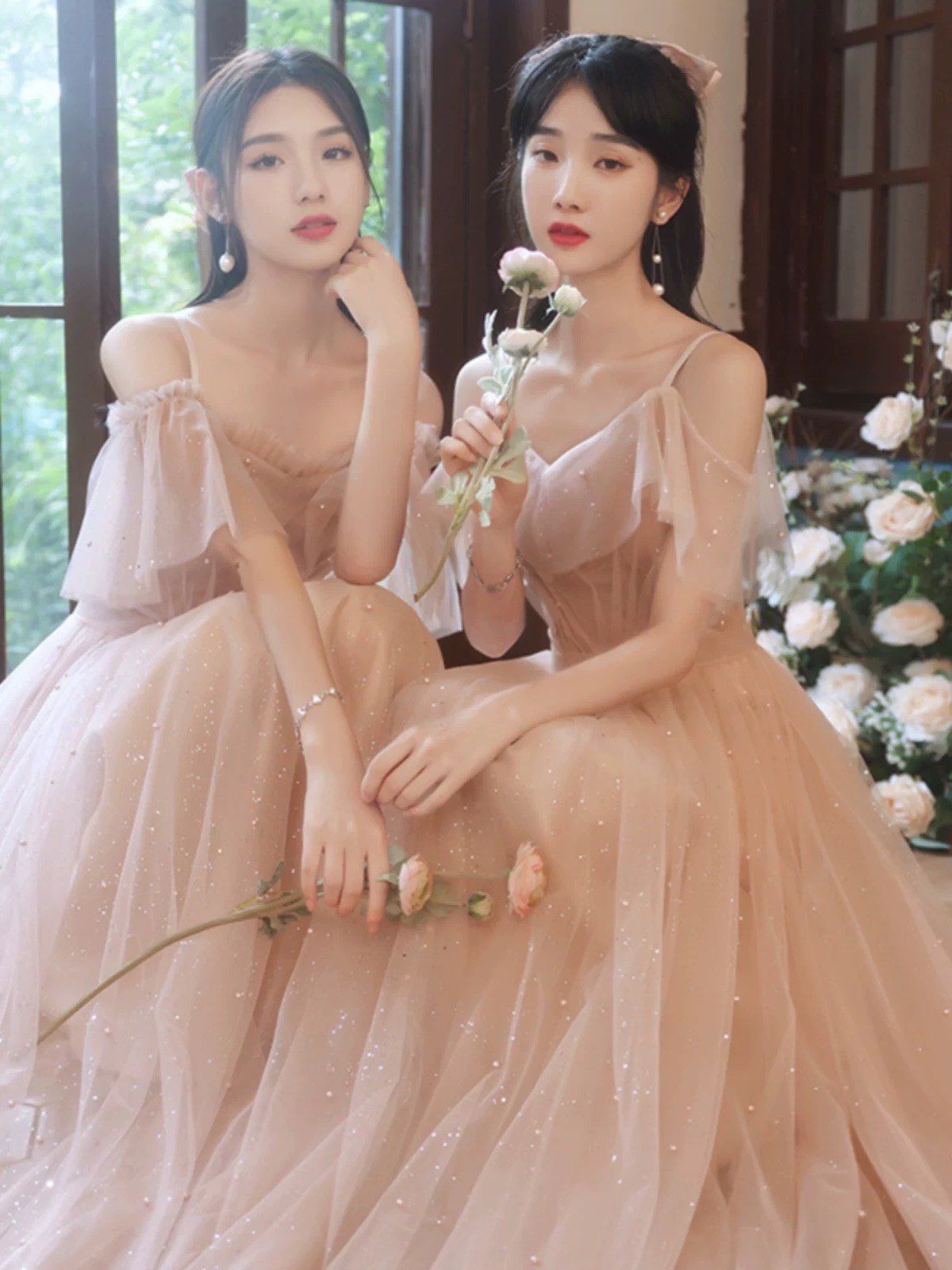 姐妹团甜美礼服裙