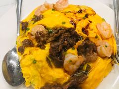 滑蛋虾仁捞出前一丁-有章牛杂(石厦店)