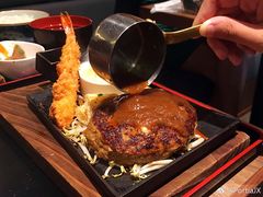 芝士牛肉汉堡套餐-Hamburg Steak Keisuke