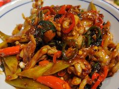 香辣紫苏牛蛙-荆九爷爆炒桥头三嫩(夫子庙店)