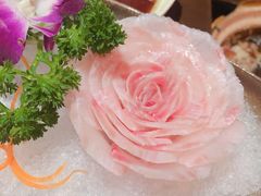 玫瑰雕鱼片-捞神煲汤火锅(湖滨商业街店)