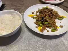 小炒茄子配米饭-厉家菜(金宝街店)