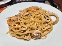 鲜虾蘑菇意面-斗牛士牛排(南京东路店)