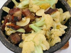 石锅酱肉有机花菜-新名仕新白玉兰餐厅