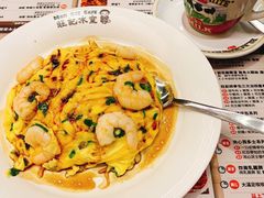 虾仁叉烧双拼滑蛋饭-旺记冰室(九龙中心大厦店)
