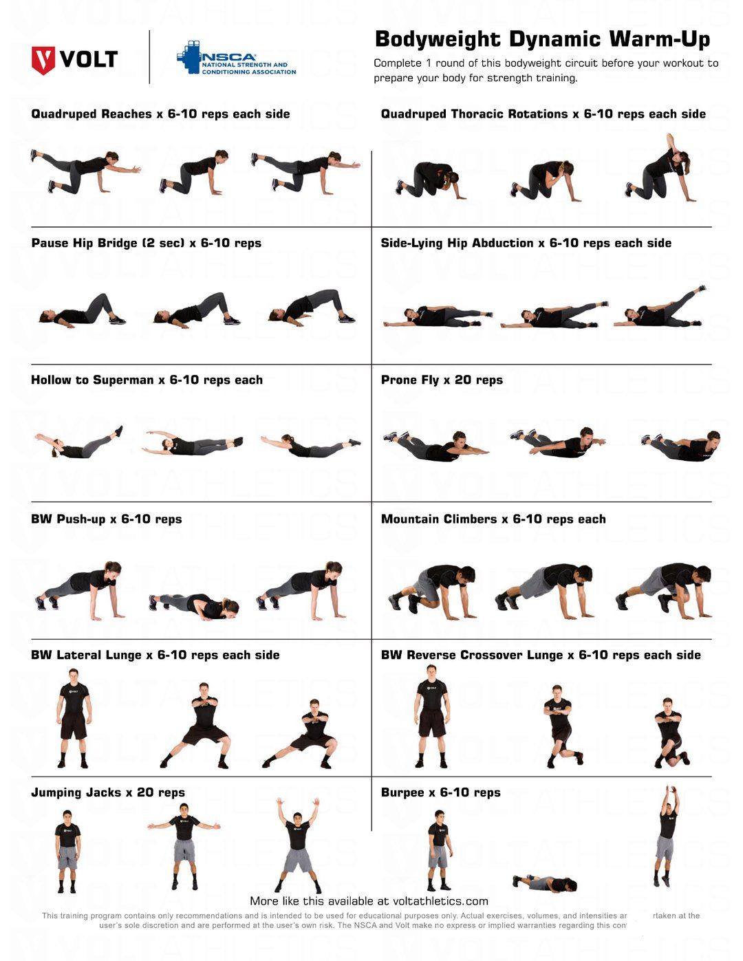 nsca美国国家体能协会热身动作图谱