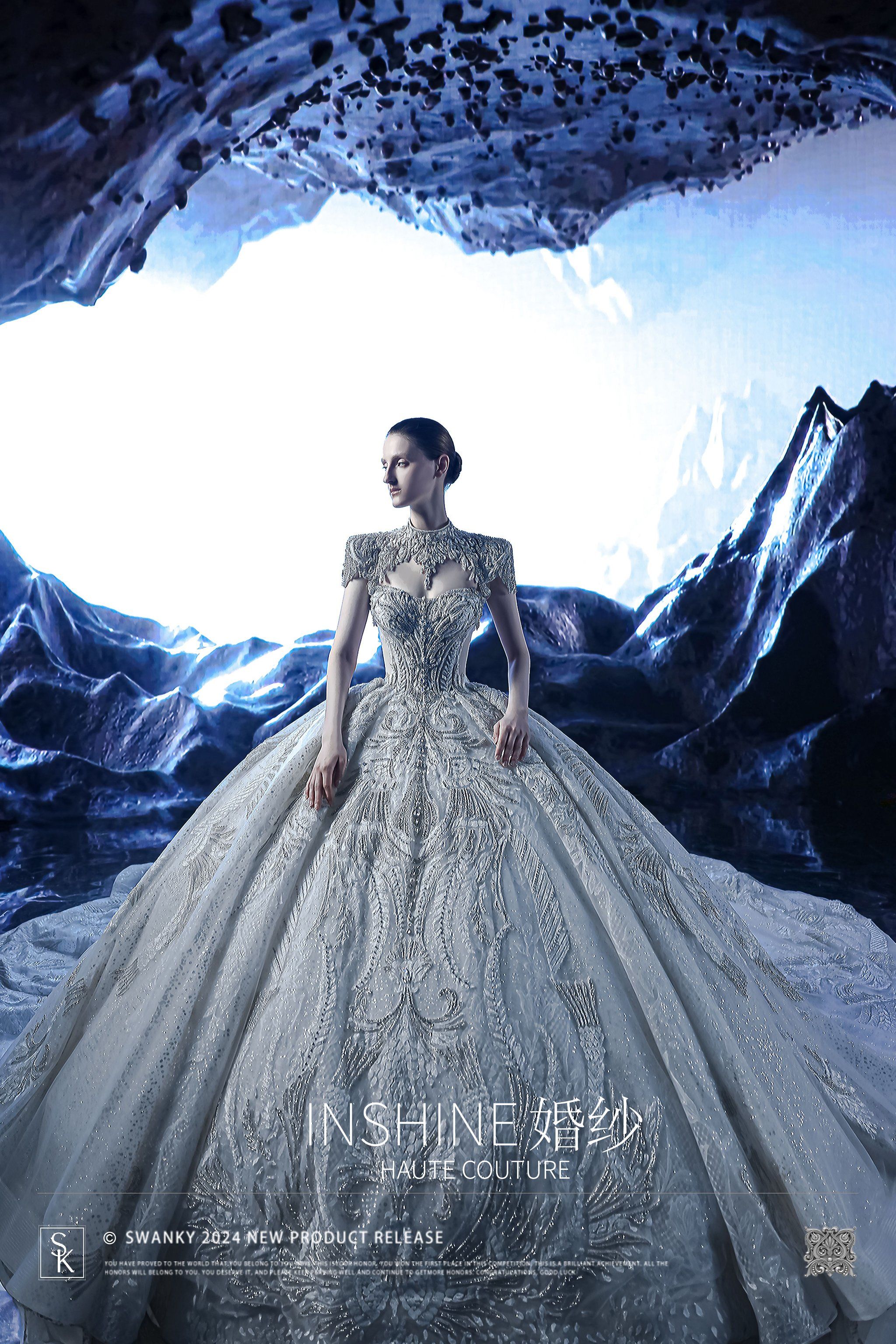 超奢重工的sk梦幻星际婚纱78闪亮到了极致