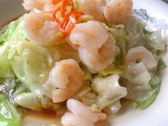 鲜虾油淋洋白菜-良师门滨海人家·海鲜·家常菜(滨海城店)
