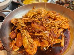 黑胡椒芝士年糕虾-新白鹿餐厅(松江开元地中海店)