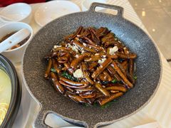 韭菜台炒鳝肚-怡园饭店-餐厅(四望亭店)