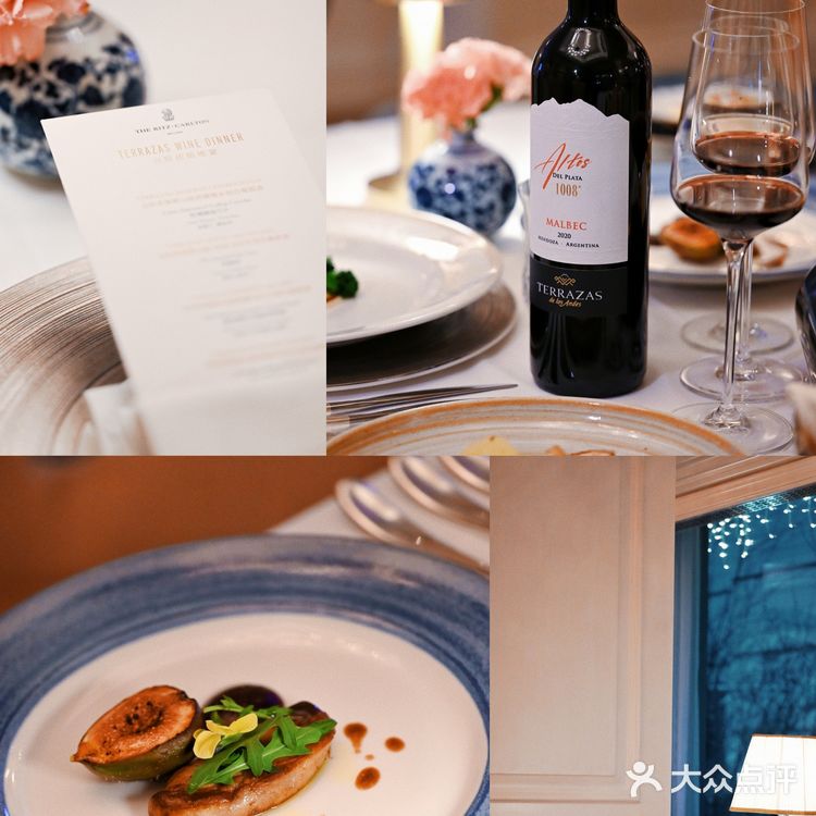 提前预订了TERRAZAS台阶红酒和酒店合作菜单