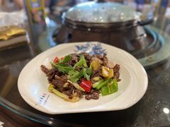 姜葱爆炒黄牛肉-阿多私房菜(顺德店)