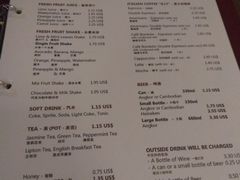 菜单-Old House Restaurant