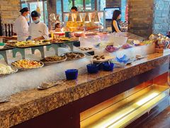 自助取餐区-神州半岛喜来登度假酒店·盛宴汉堡·战斧牛排·后安粉