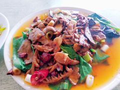 肝腰合炒-豆腐脑花