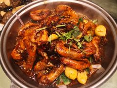 干锅基围虾-刘胖子家常菜·蹄花焖藕(中南店)