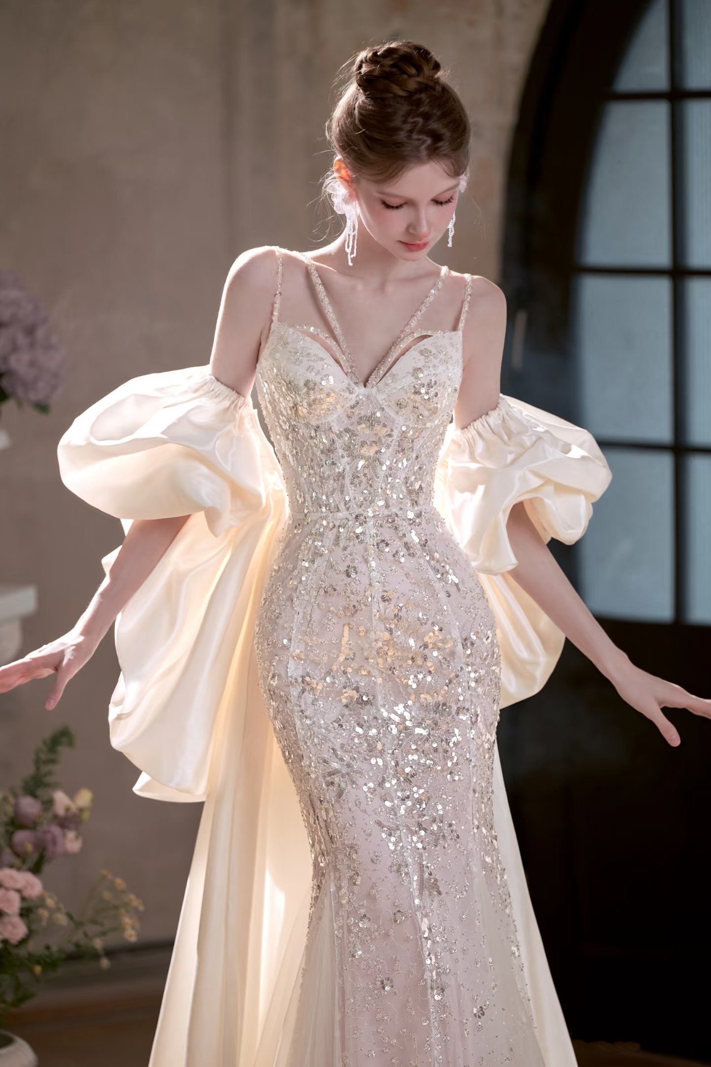 冒着仙气的鱼尾礼服满屏少女心