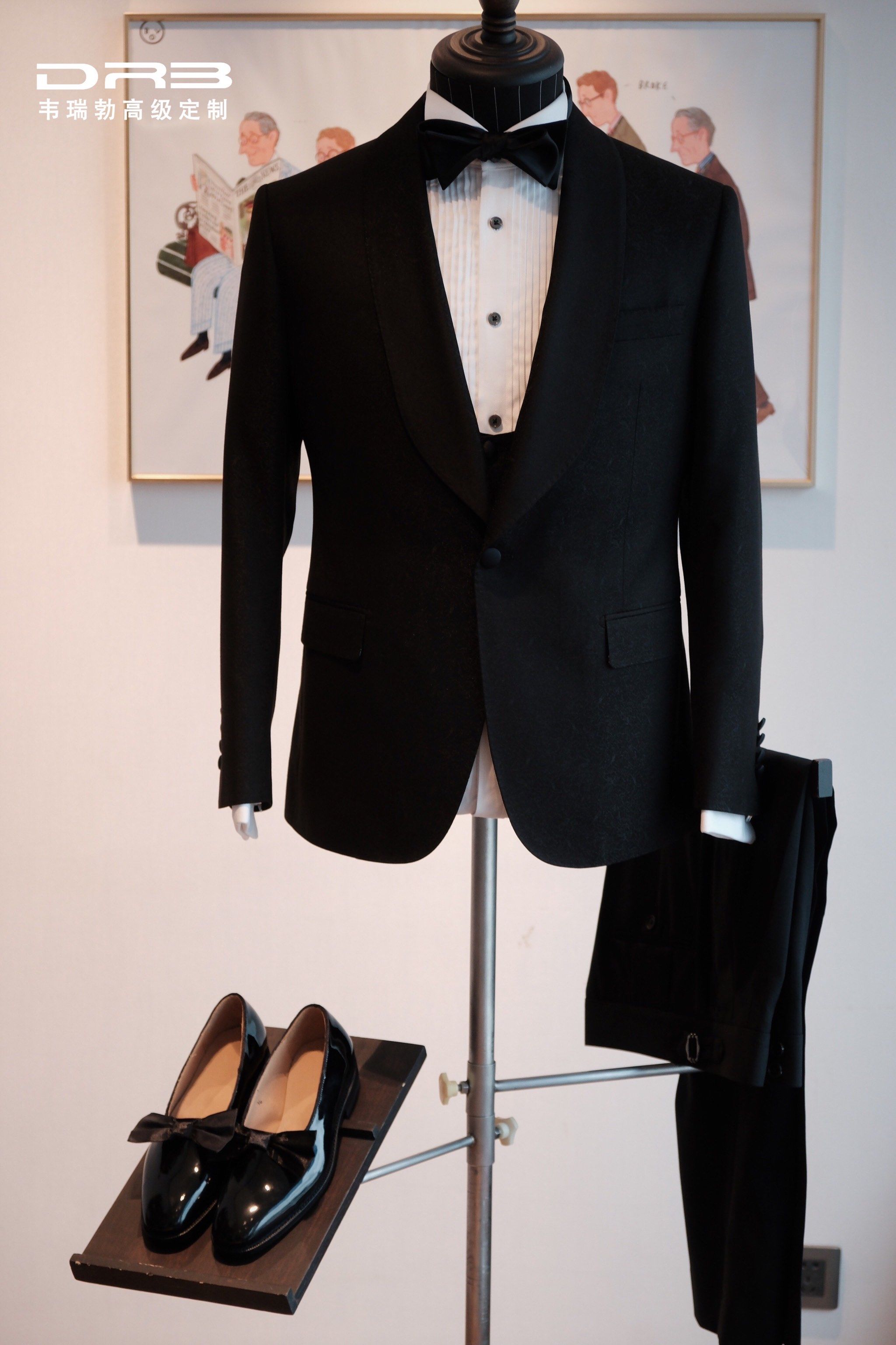 新郎婚礼必备西装 |黑色提花礼服🤵