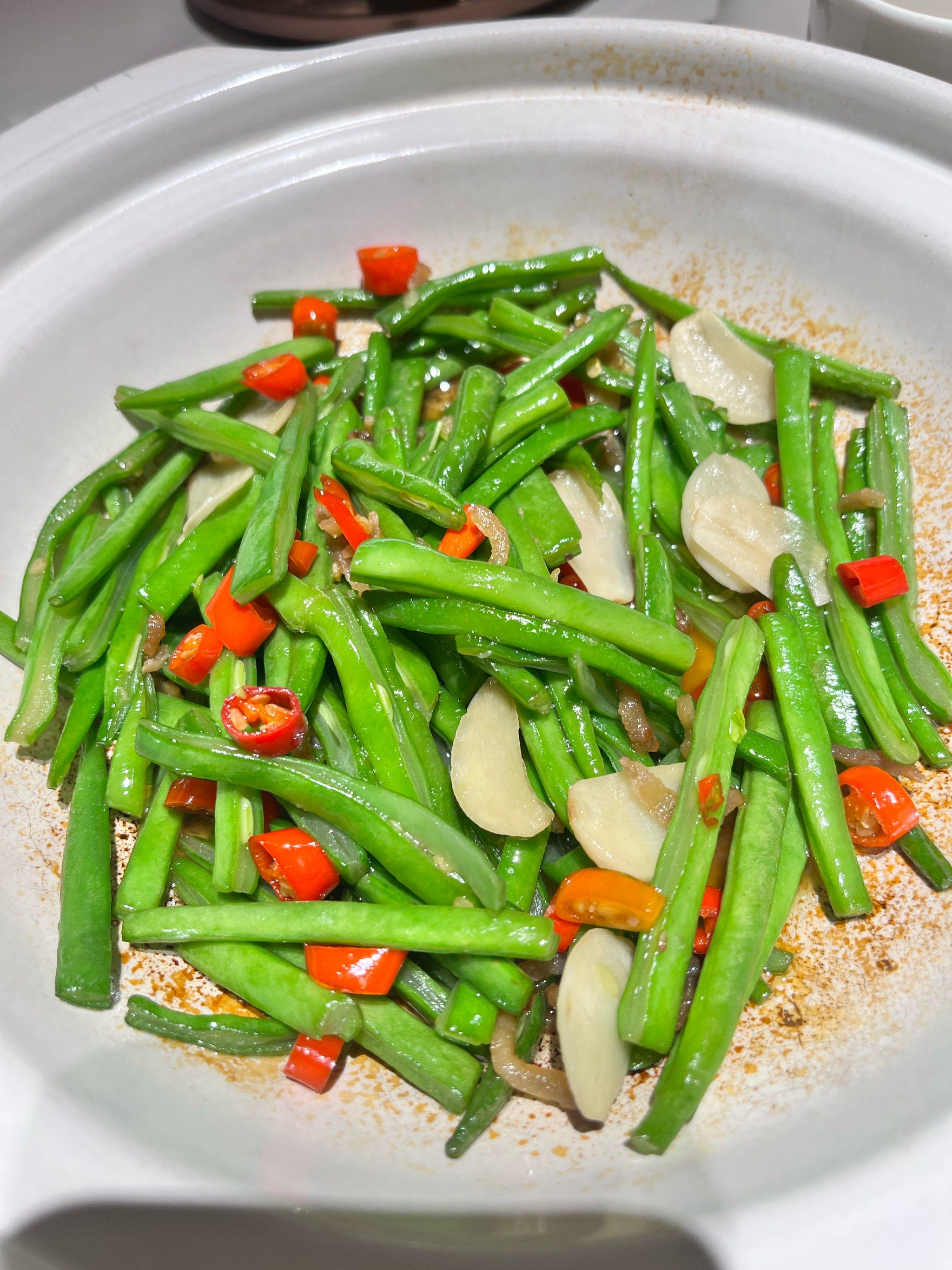 清新素食豆角小炒