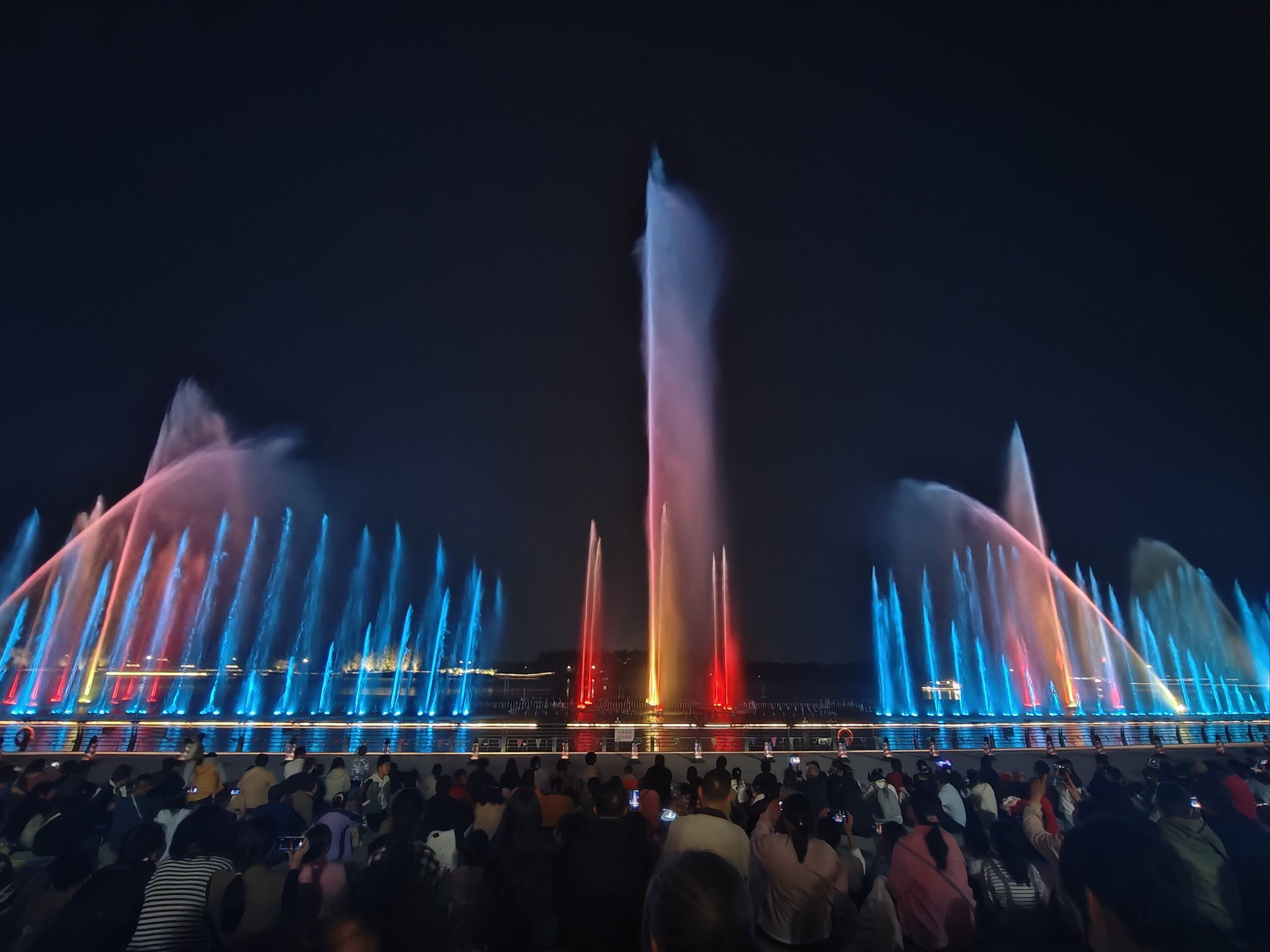 淄博孝妇河湿地公园音乐喷泉