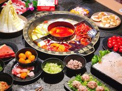 牛油骨汤番茄三味锅-味舵主重庆火锅(邓尉路店)