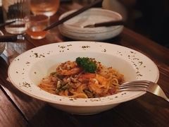 鲜虾蒜辣意面-小食院简餐厅