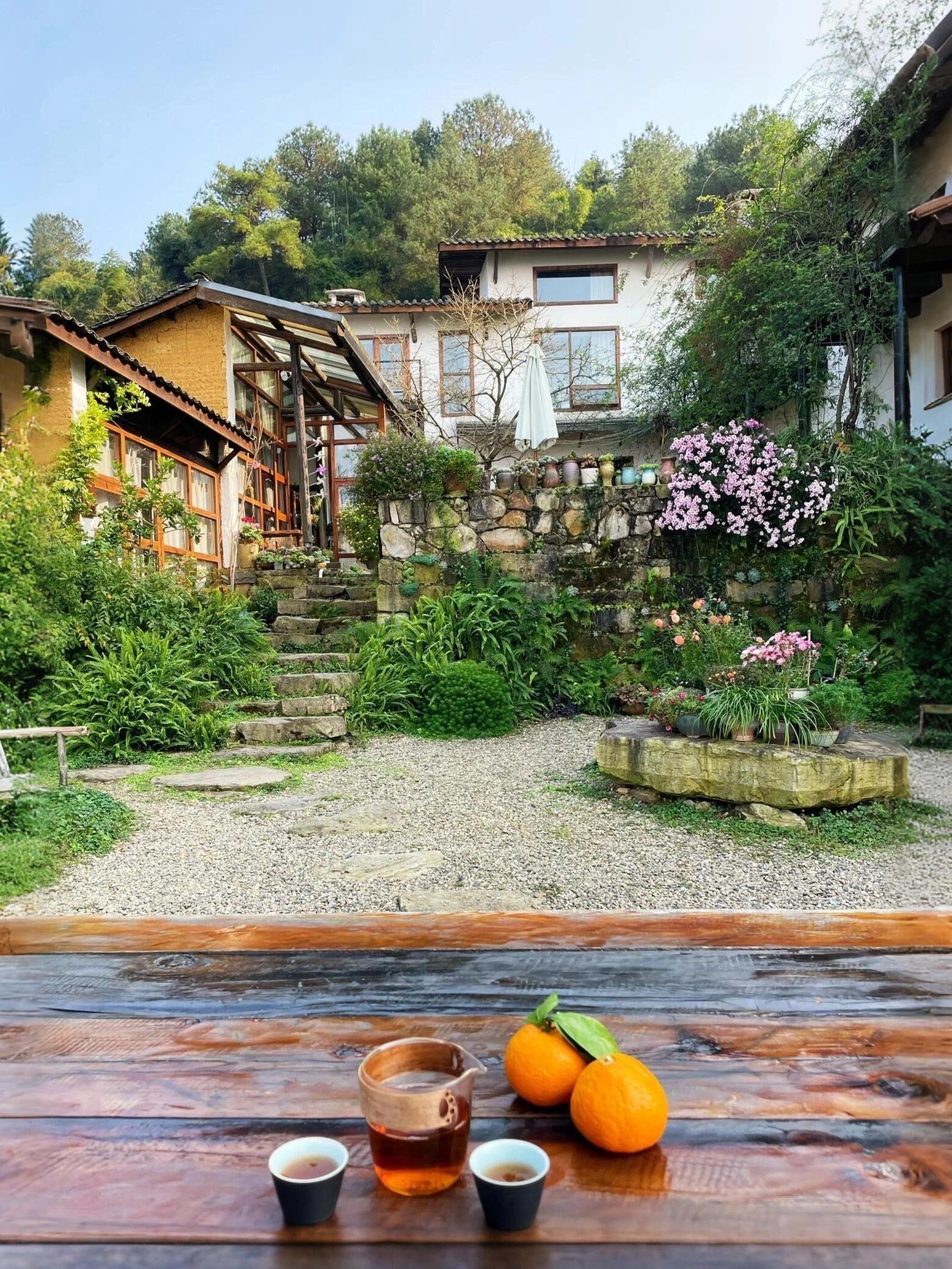 侘寂风的山间小院子🎐空气清新环境好🍃