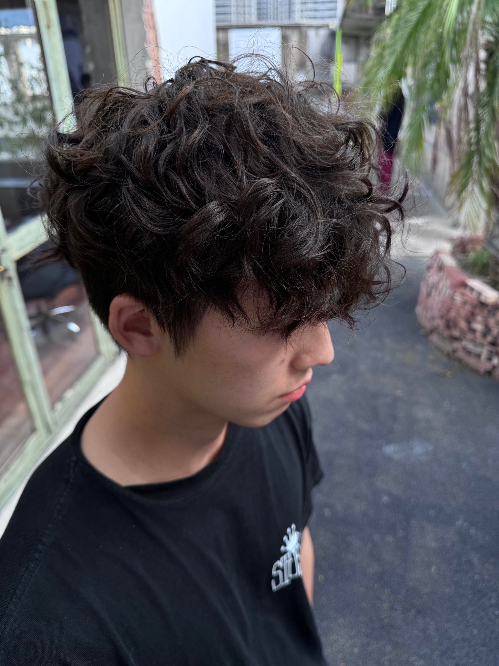 男生烫发