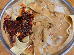 豆皮涮牛肚-老白家怡贵园烤肉