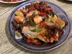 鳝鱼虾仁牛肉豆皮-周记热干面豆皮大王(桃花东街店)