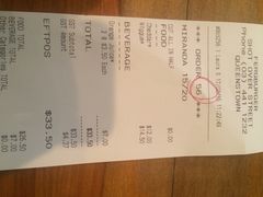 账单-Fergburger(皇后镇店)