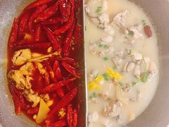 鸳鸯锅-麻田会 ·鲜活现烹·牛蛙火锅(珠江新城维家思广场店)