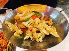 微辣干锅腊肉花菜-避风塘·金牌店·夜宵(金玉兰店)