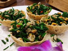 韭菜花炒泊壳肉-日日鲜自助餐厅(小公园店)