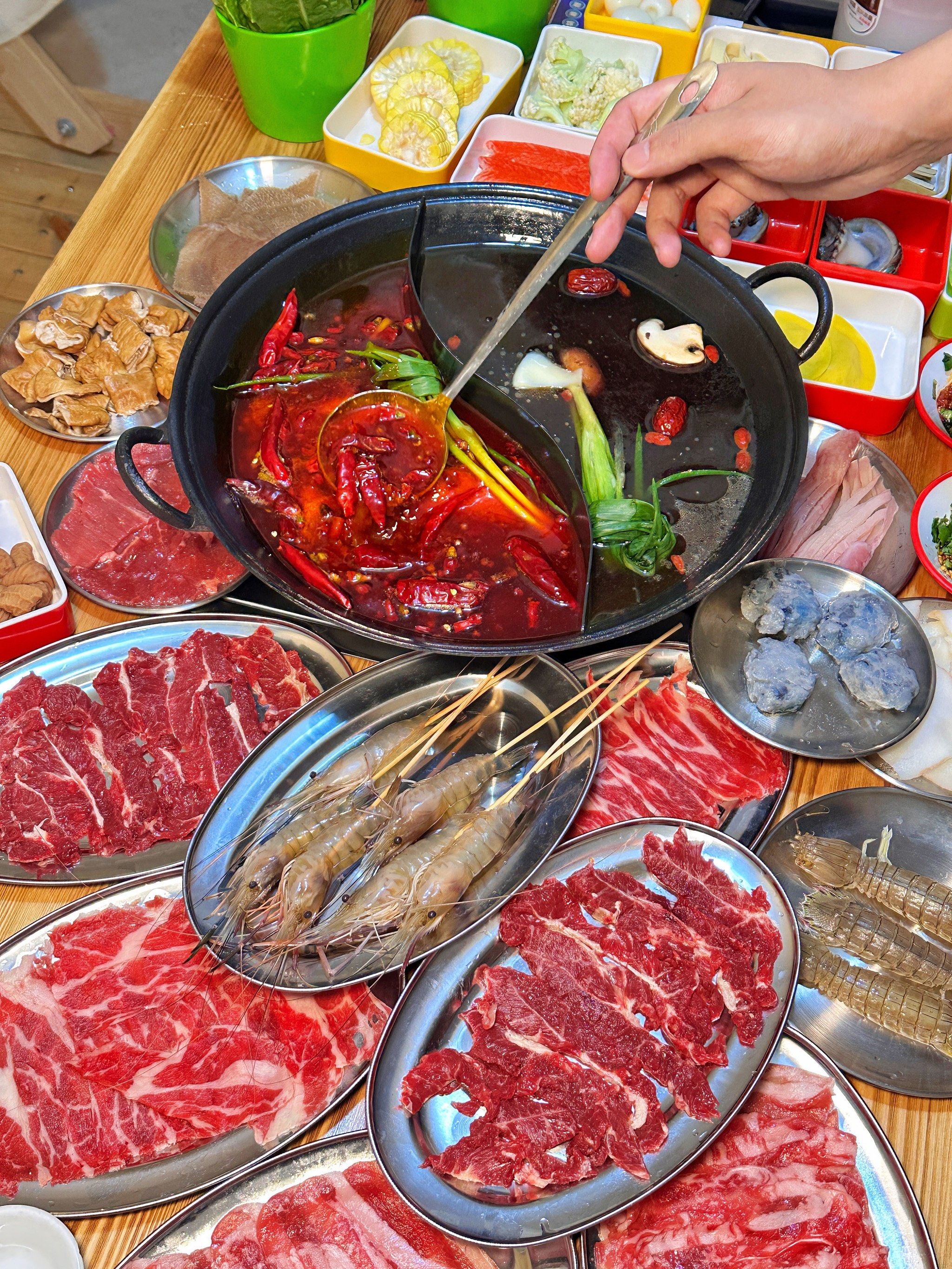 在椒江❗️这家小院里吃火锅真的很惬意‼️