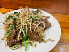 韭菜炒猪肝-百步拉面