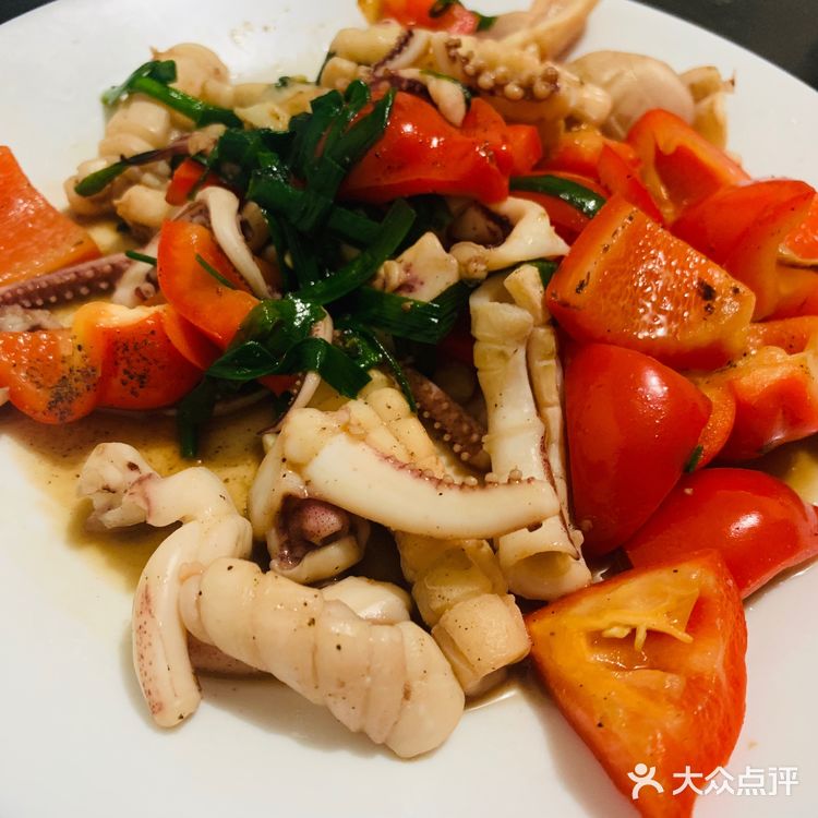 在北京的第一次尝试-彩椒炒鱿鱼