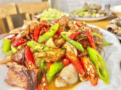 笔管鱼炒五花肉-九层海鲜塔(市南店)