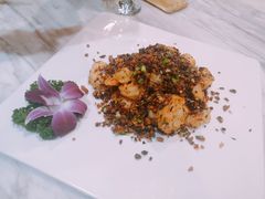 芽菜肉末炒虾球-新川办餐厅