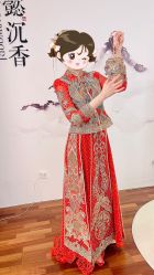 -懿沉香中式嫁衣礼服秀禾服龙凤褂马来褂旗袍总店