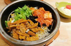 Grilled Pork Belly Bibimbap with Kimchi