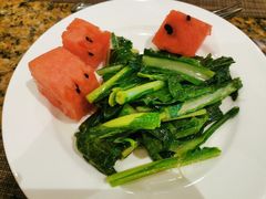 炒油麦菜菜心-三英温泉度假酒店-自助餐厅