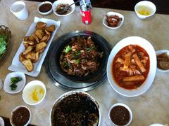 拔丝地瓜、炒牛肉章鱼、奶酪炒年糕、炸酱面-郑阿姨的家·이모네·韩料&烤肉(武川路店)