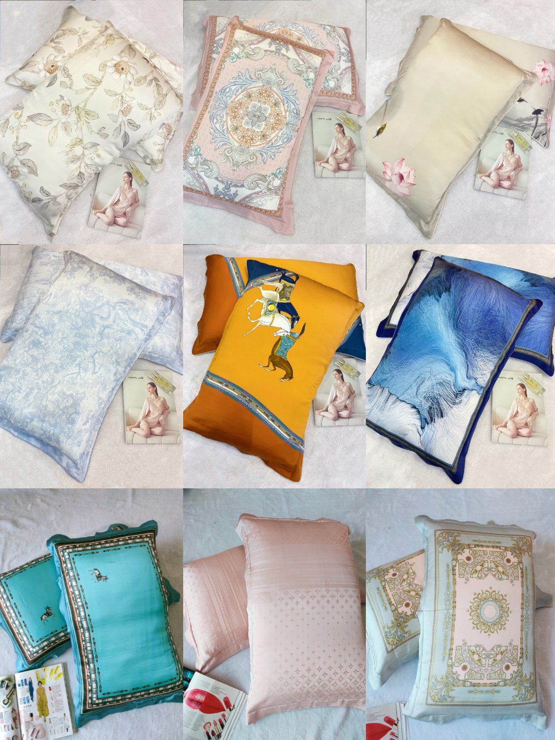 新款百分百桑蚕丝枕套