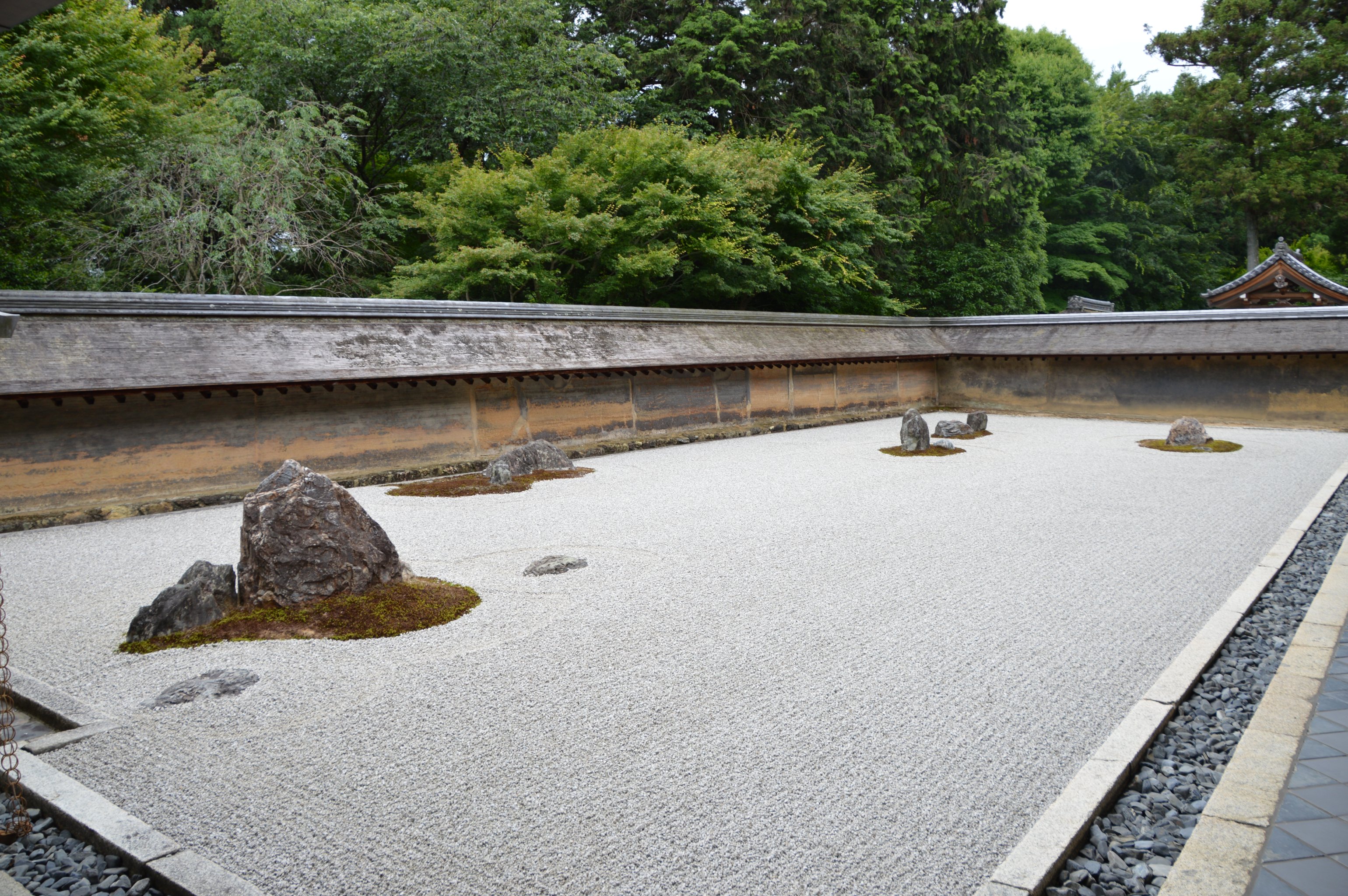 日本龙安寺石庭图片