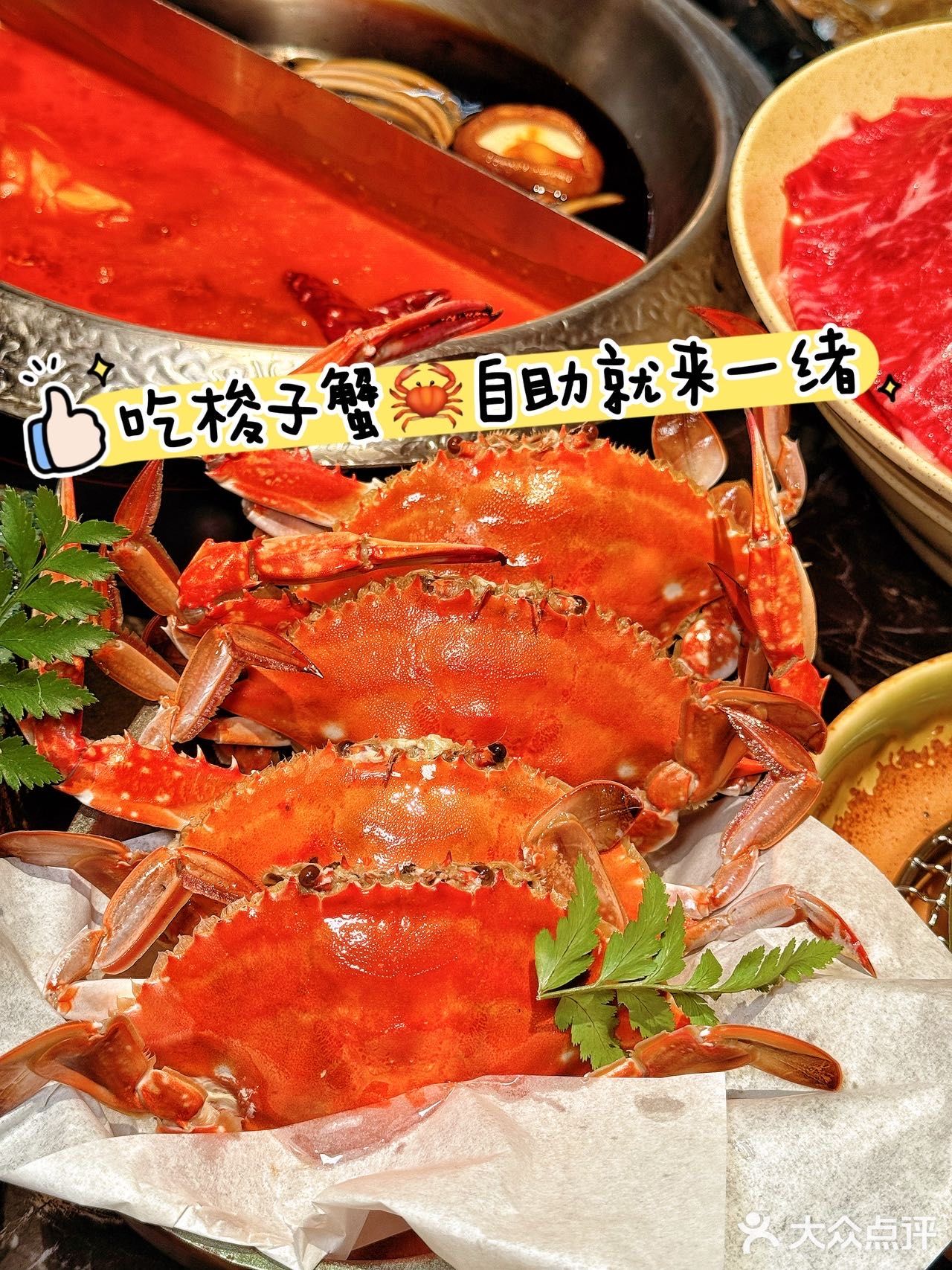 第一个想到来一绪吃梭子蟹自助的是甜菜！！！