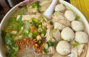 Pork Ball and Pork Slice Noodle Soup